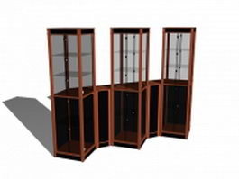 Glass display case 3d preview