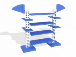 Blue display stand 3d model preview