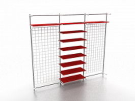 Retail product display shelf 3d model preview