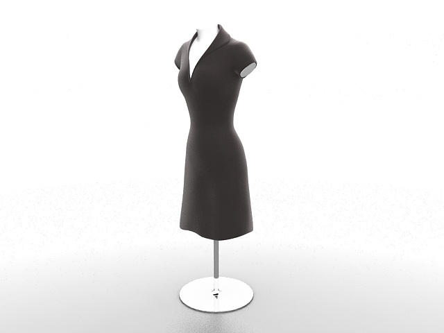 Dress mannequin with stand 3d rendering