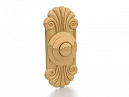 Polished brass doorbell 3d model preview