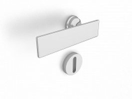 Square door lever handle 3d model preview