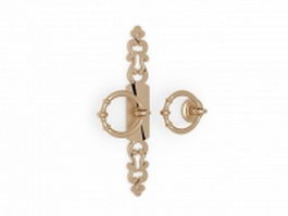 Antique brass cabinet knobs and pulls 3d preview