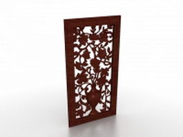 Carved window screen 3d model preview