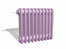 Purple radiator 3d model preview