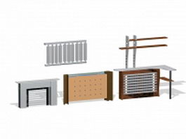 Radiator and covers 3d model preview
