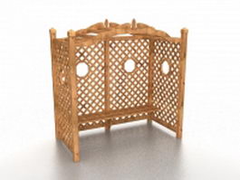 Garden arbor and trellises 3d preview