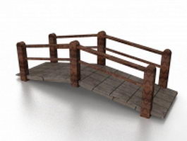 Decorative garden bridge 3d model preview
