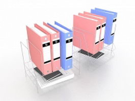 Binder storage racks 3d preview