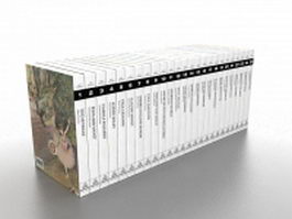 Organized books 3d preview