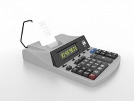 Accounting calculator 3d model preview