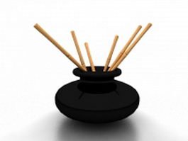 Chinese writing brush holder 3d model preview