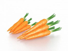 Carrots vegetable 3d preview