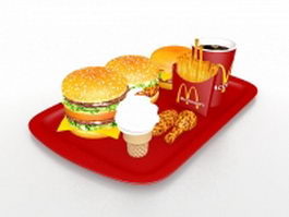 McDonalds happy meal 3d preview