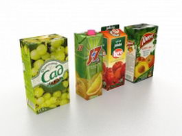 Juice package 3d model preview