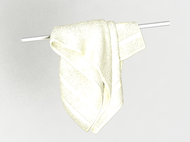 Towel on hanger 3d rendering