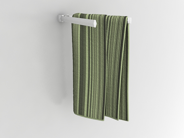 Towel on rack 3d rendering