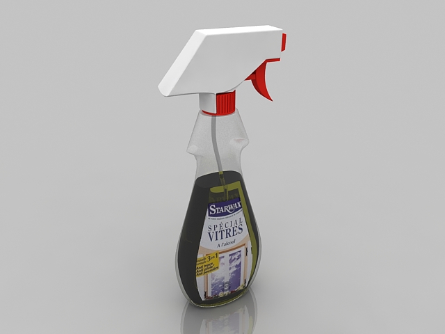 Hair spray bottle 3d rendering