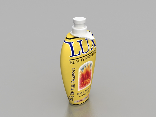 LUX hand soap 3d rendering