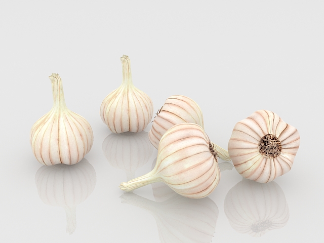Garlic bulbs 3d rendering