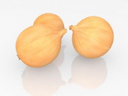 Yellow onions 3d preview
