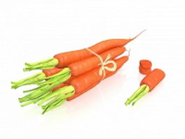 Carrot food 3d model preview