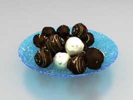 Chocolate cream balls 3d preview