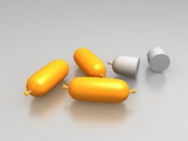 Ham sausage 3d preview