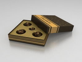 Box of chocolate balls 3d preview