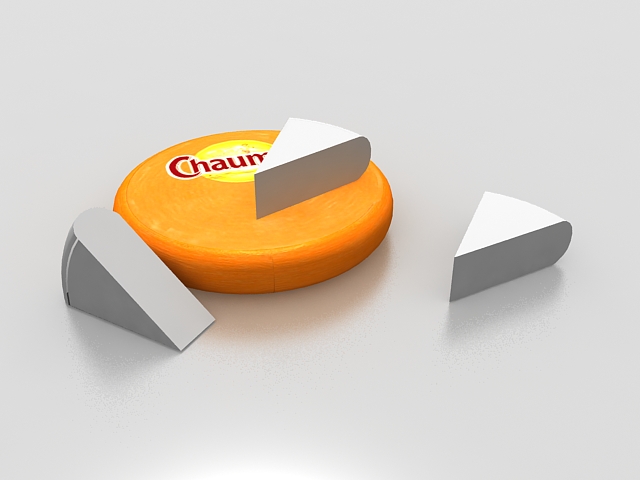Chaumes cheese 3d rendering