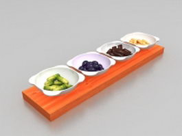 Korean food side dishes 3d preview