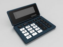 Big button calculator 3d model preview