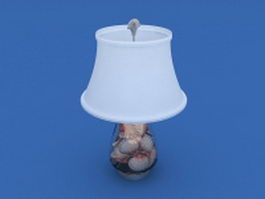 Shell table lamp 3d preview