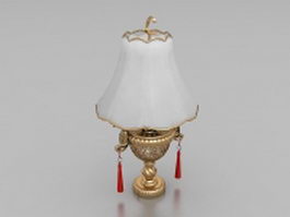 Asian style table lamp 3d model preview