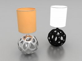 Hollowed out ball lamps 3d model preview
