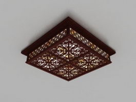 Chinese style ceiling light 3d model preview