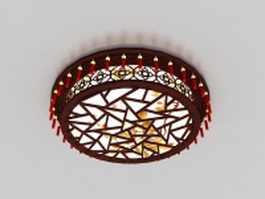 Antique Chinese ceiling lights 3d model preview