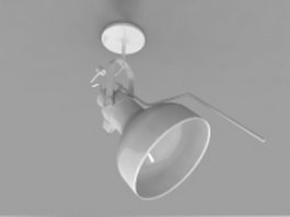 Ceiling mounted spotlight 3d model preview