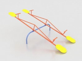 Set of playground seesaws 3d preview