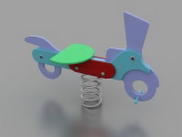 Playground spring rider toy 3d model preview