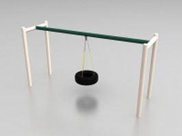 Playground tire swing 3d model preview