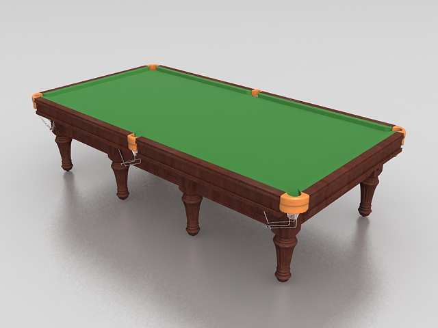 Snooker pool table 3d rendering
