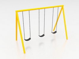 School playground swing sets 3d model preview