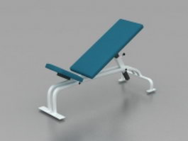 Fitness folding bench 3d preview