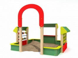 Kids outdoor sand pit 3d model preview
