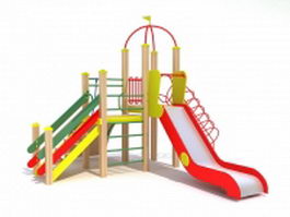 Slide and climbing playsets 3d model preview