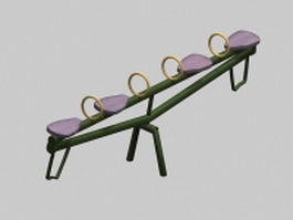 Playground seesaw 3d model preview