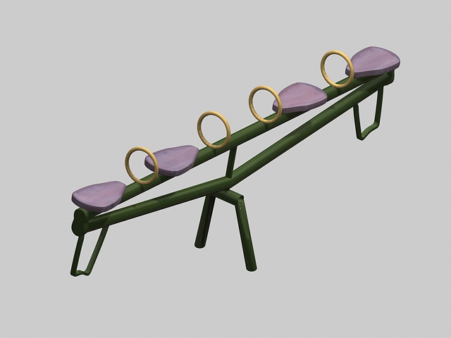 Playground seesaw 3d rendering