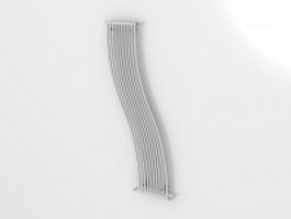 Curved vertical radiator 3d model preview