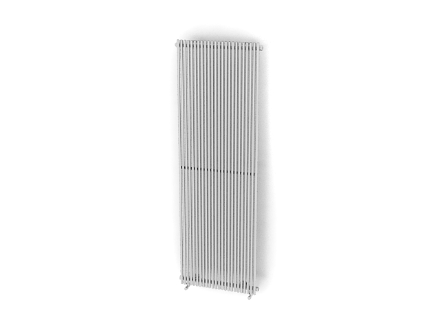 Steel vertical radiator 3d rendering